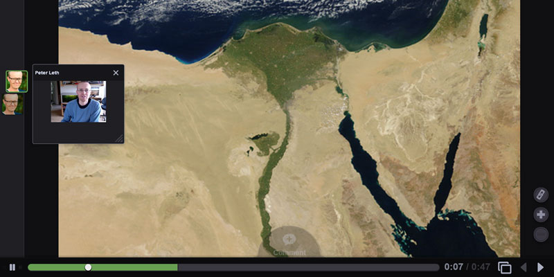 Vand i Egypten fremlagt med VoiceThread